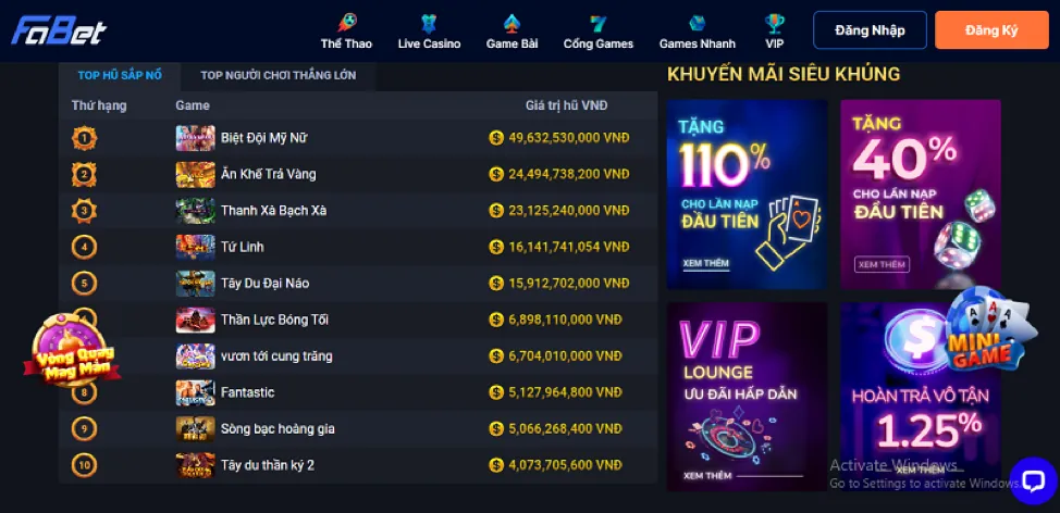 Giao diện game bắn cá xin88